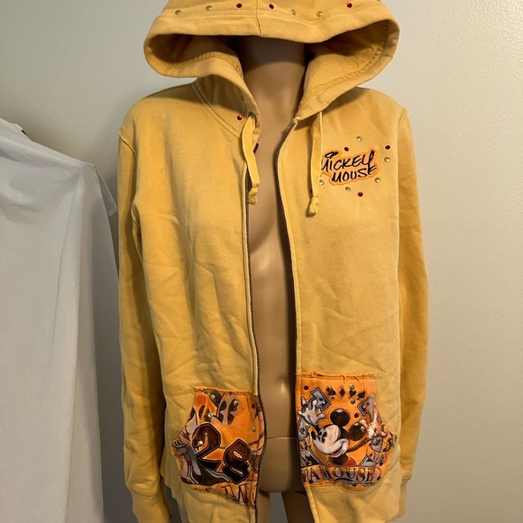 Disney Yellow Hoodie with Zip - Picture 5 of 13